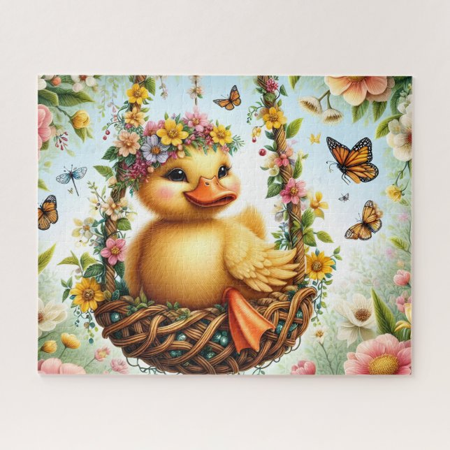 Puzzle Balancoire Nid de Caneton Floral (Horizontal)