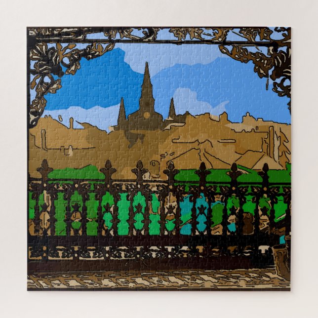 Puzzle Balcon du quartier français (Vertical)