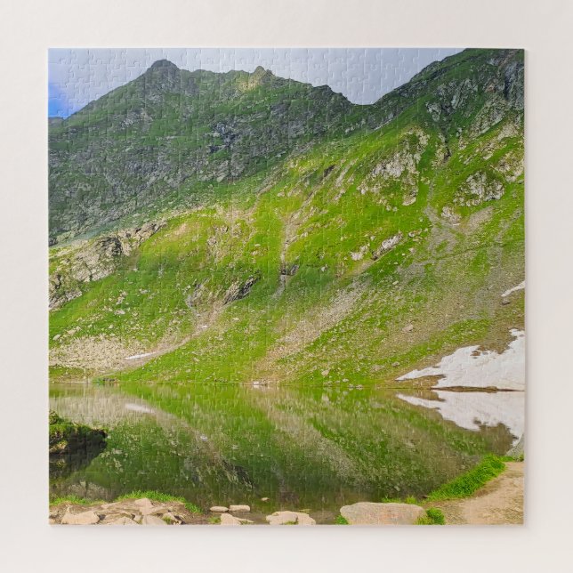 Puzzle Balea Lake Mountain Slope – Romania Alpine Print (Vertical)