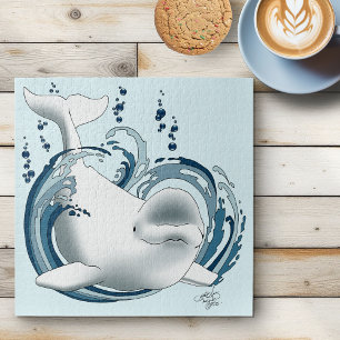 Puzzle Baleine Béluga Bleue
