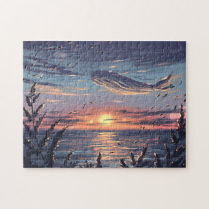 Puzzle Baleine dans les nuages