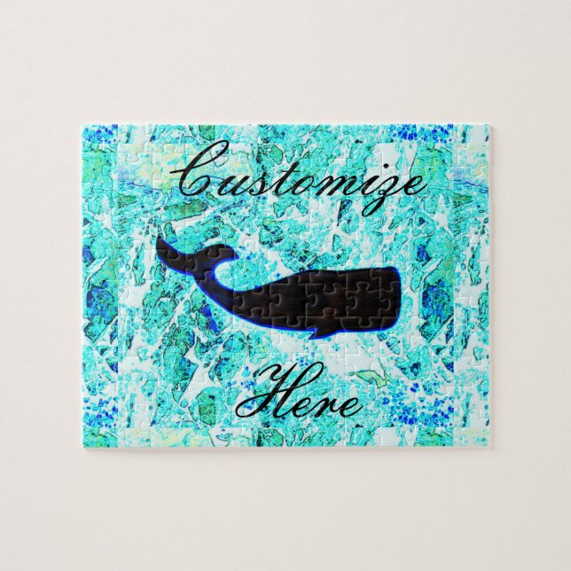 Puzzle baleine noire bleu Thunder_Cove (Horizontal)