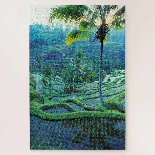 Puzzle Bali | Vue d'ensemble des rizières (Vertical)