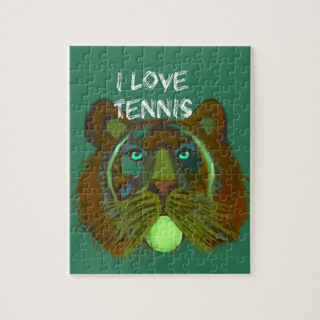 Puzzle Balle de tennis avec le lion (Vertical)