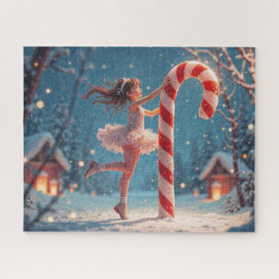 Puzzle Ballerina Anime Fille et Sucre de canne Noël