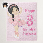Puzzle Ballerina asiatique Joyeux anniversaire<br><div class="desc">Ballerina rose personnalisée Joyeux puzzle d'anniversaire. Veuillez consulter plus de mes cadeaux personnalisés</div>