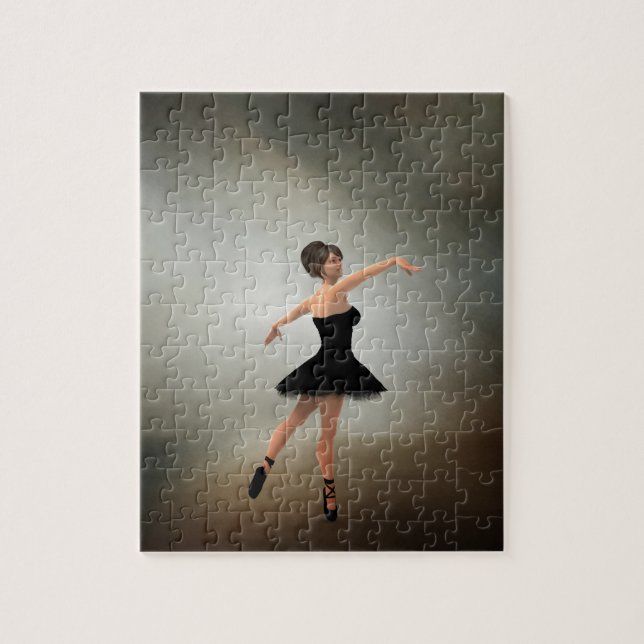 Puzzle Ballerina en robe noire (Vertical)
