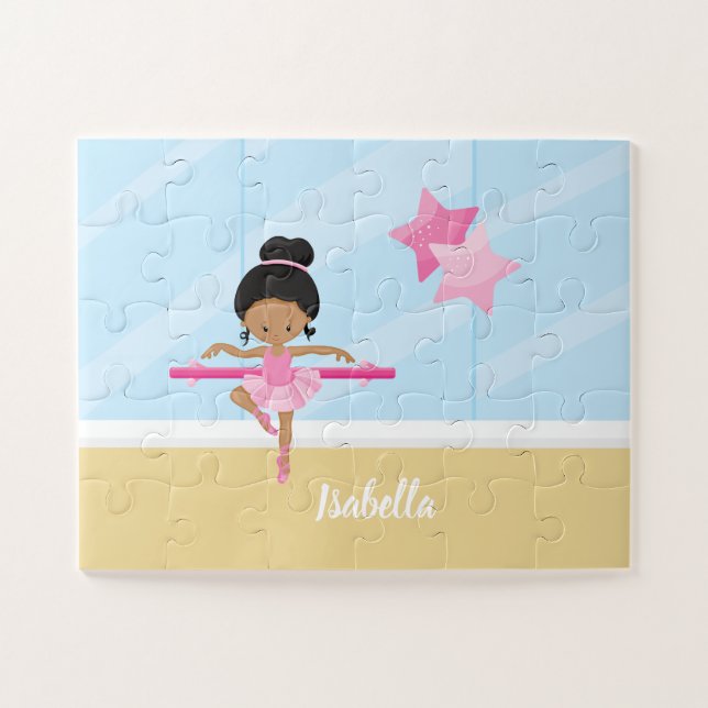 Puzzle Ballerina Girl Kid's Personnalisé (Horizontal)