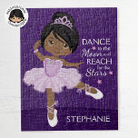 Puzzle Ballerina noire<br><div class="desc">Personnalisez le puzzle Multicultural Ballerina. S'il vous plaît vérifier plus de mes cadeaux Ballerina personnalisés.</div>