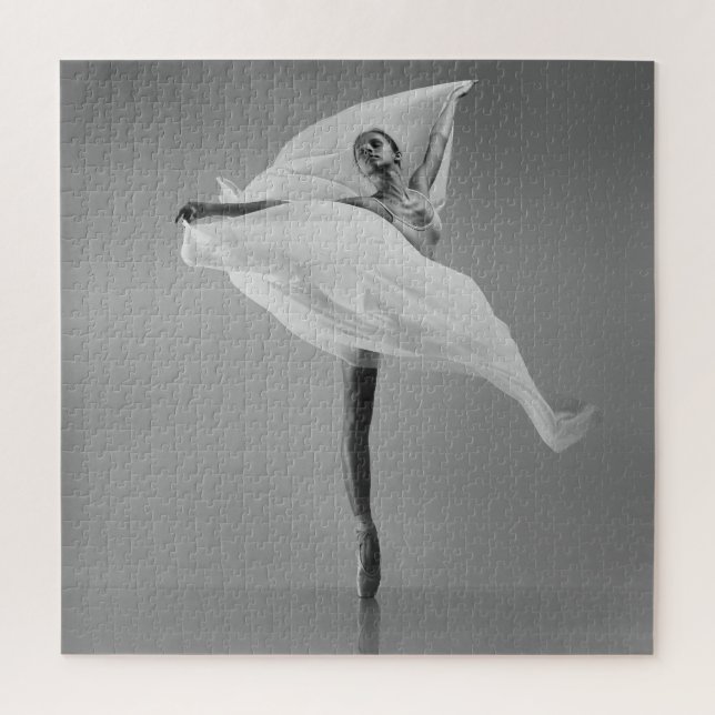 Puzzle Ballerina White : Illustration de danse gracieuse. (Vertical)