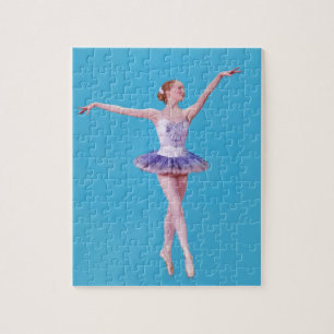 Puzzle Ballerine dans pourpre et blanc