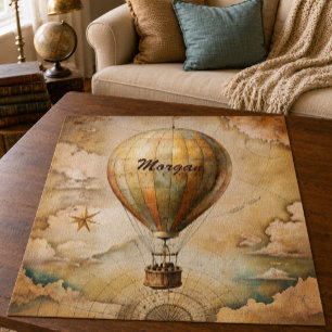 Puzzle Ballon à Air Chaud Vintage Personnalisé Voyage A