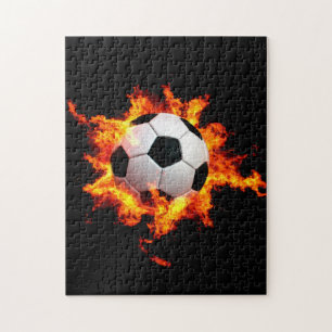 Puzzle Ballon de football flamboyant