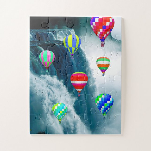 Puzzle Ballons à air chaud sur Niagara Falls Jigsaw Puzzl (Vertical)