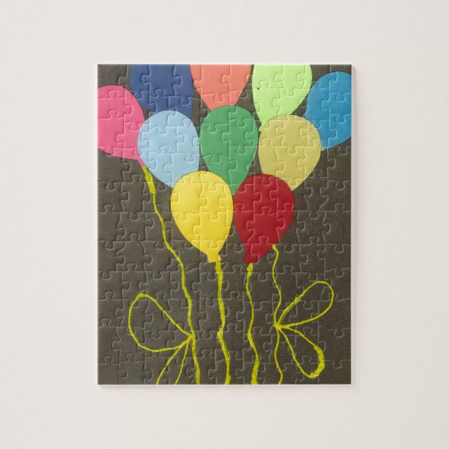 Puzzle Ballons d'anniversaire colorés Design graphique (Vertical)