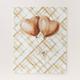 Puzzle Ballons en forme de coeur en caramel pour Noël amo