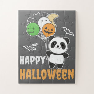 Puzzle Ballons Panda Halloween pour les enfants mignonett