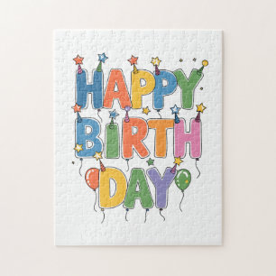 Puzzle Balloons de Joyeux Anniversaire