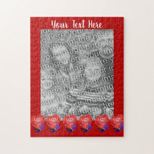 Puzzle Balloons en forme de coeur Love Photo Frame Modèle