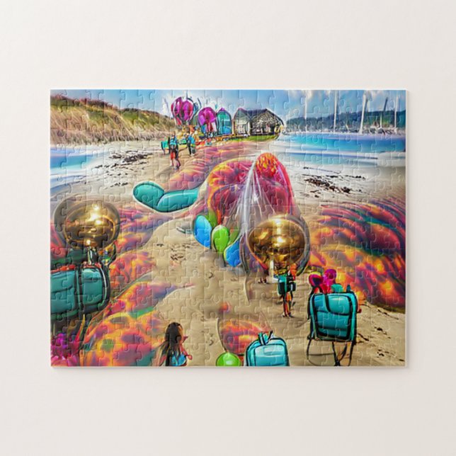 Puzzle Balloons psychédéliques Bienvenue Accueil Jigsaw P (Horizontal)
