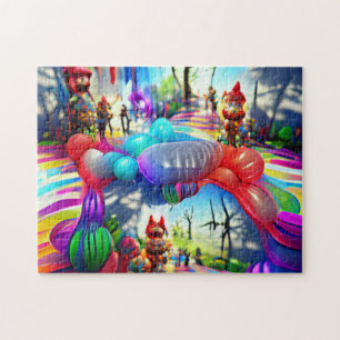 Puzzle Balloons psychédéliques Bienvenue Accueil Jigsaw P