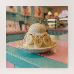 Puzzle Banane en résine Sundae   Boutique de glace rétro