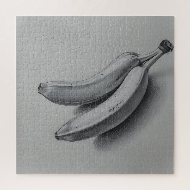 Puzzle Banane Exotique en Gris (Vertical)