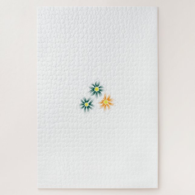 Puzzle Banane jaune, bleu foncé vert, décoratif (Vertical)