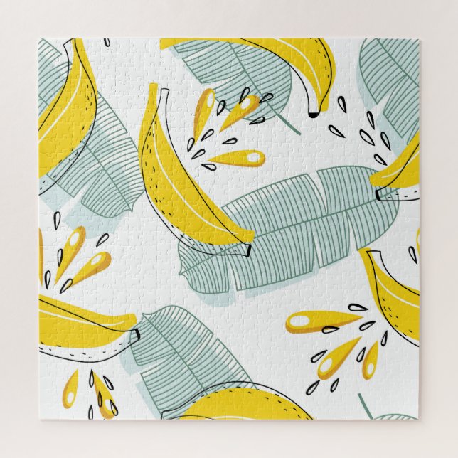 Puzzle Bananes juteuses Motif Vintage (Vertical)
