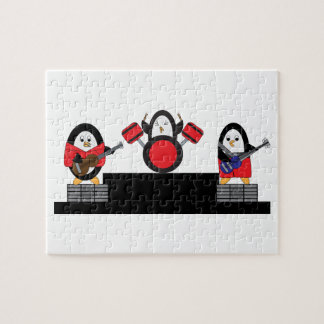 Puzzle Bande de roches et de rouleaux de Penguin