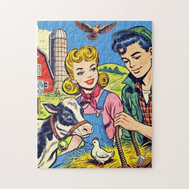 Puzzle Bande dessinée de la ferme (Vertical)