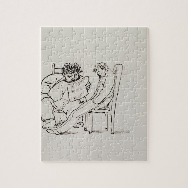 Puzzle Bande dessinée de William Morris (1834-96) lisant (Vertical)