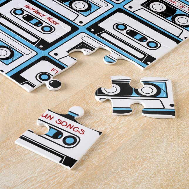 Puzzle Bandes de cassettes rétro personnalisées (Côté)