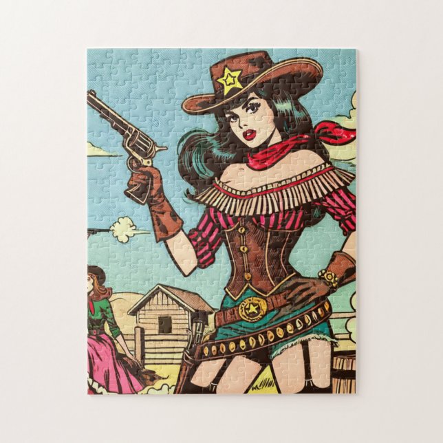 Puzzle Bandes dessinées vintage mignonne (Vertical)