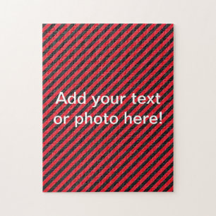 Puzzle Bandes diagonales noires et rouges minces
