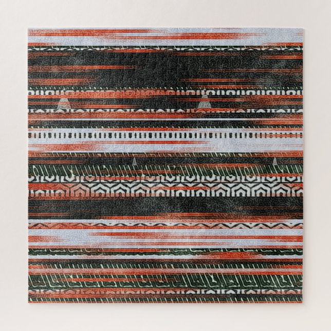 Puzzle Bandes ethniques tribales : conception du tapis. (Vertical)