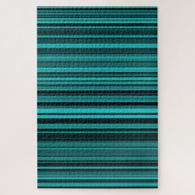 Puzzle Bandes noires turquoises (Vertical)