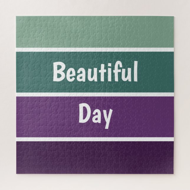 Puzzle Bandes Vertes Et Violettes (Vertical)