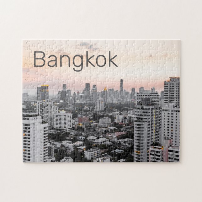 Puzzle Bangkok Skyline Sunset Panorama BKK Thaïlande (Horizontal)