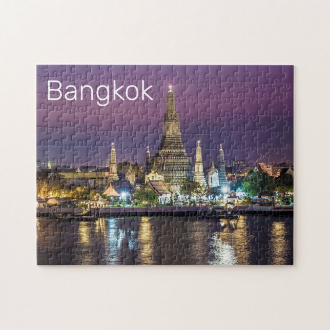 Puzzle Bangkok Wat Arun Sunset BKK Thaïlande Souvenir (Horizontal)
