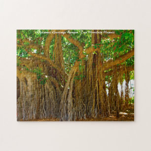 Puzzle Banyan Tree Honolulu Hawaï. Vœux de Noël