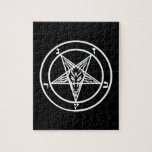 Puzzle Baphomet Inverted Pentagram Goat Satanic Logo<br><div class="desc">Baphomet Inverted Pentagram Goat Satanic Logo</div>
