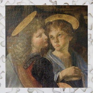 Puzzle Baptême du Christ Anges par Léonard de Vinci