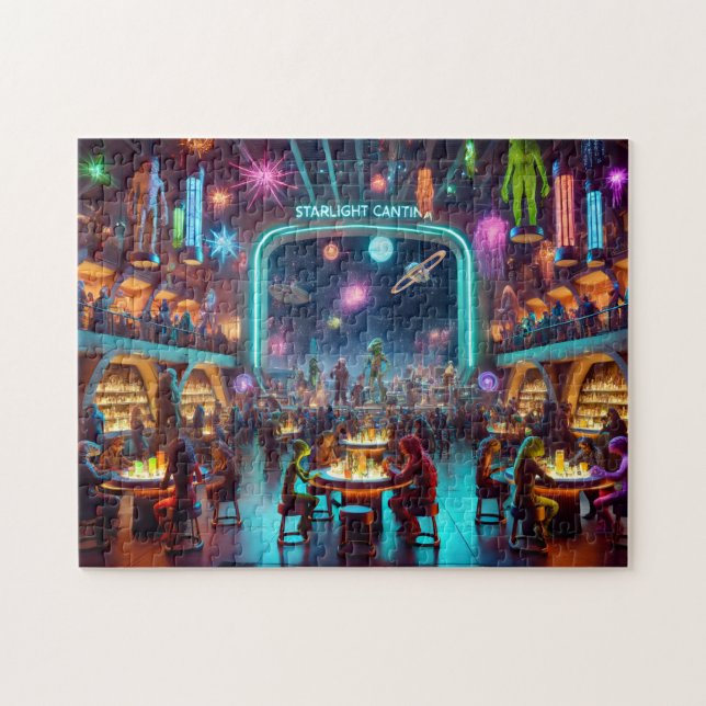 Puzzle Bar à Aliens Cosmiques de la Cantina Starlight (Horizontal)