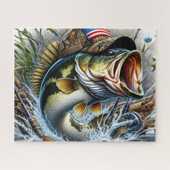 Puzzle Bar de bass drapeau américain (Horizontal)