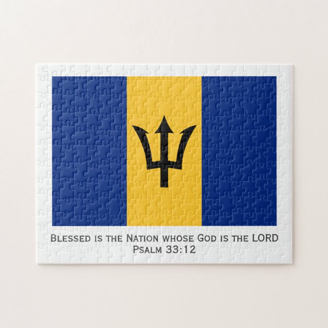 Puzzle BARBADOS | Blessed Nation | DRAPEAU BARBADIEN (Horizontal)