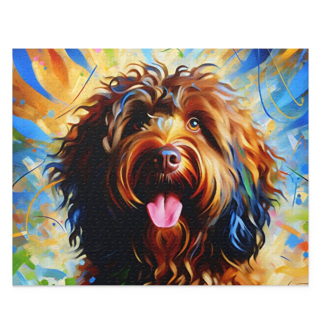 Puzzle Barbet : Jigsaw du chien d'eau français marron (Barbet Puzzle: Brown French Water Dog Jigsaw)