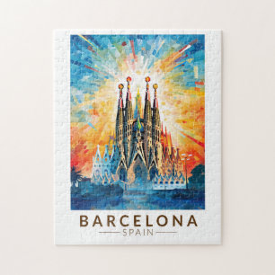 Puzzle Barcelone Espagne La Sagrada Familia Travel Art