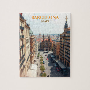 Puzzle barcelone espagne Voyage Art Vintage
