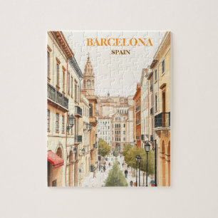Puzzle barcelone espagne Voyage Art Vintage